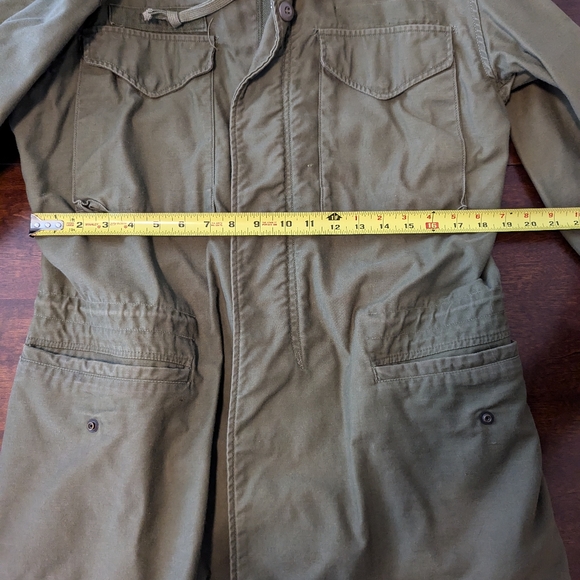 Vintage Army M-65 Field Coat Jacket 70s Sz long small / medium - Picture 6 of 10